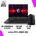 MSI VECTOR 16 HX A14VGG-811MA Intel i9-14900HX/32GB DDR5/2TB SSD/RTX 4080 12GB/16" 240Hz/Win11