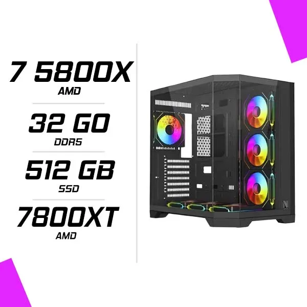 PC Gamer AMD Ryzen 7 5800X RX 7800XT