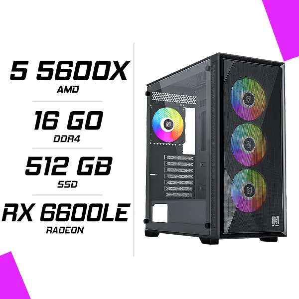 PC Gamer AMD Ryzen 5 5600X RX 6600LE 8GB