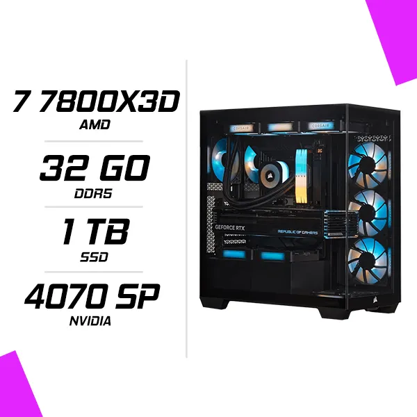 PC Gamer AMD Ryzen 7 7800X3D RTX 4070 SUPER 12GB