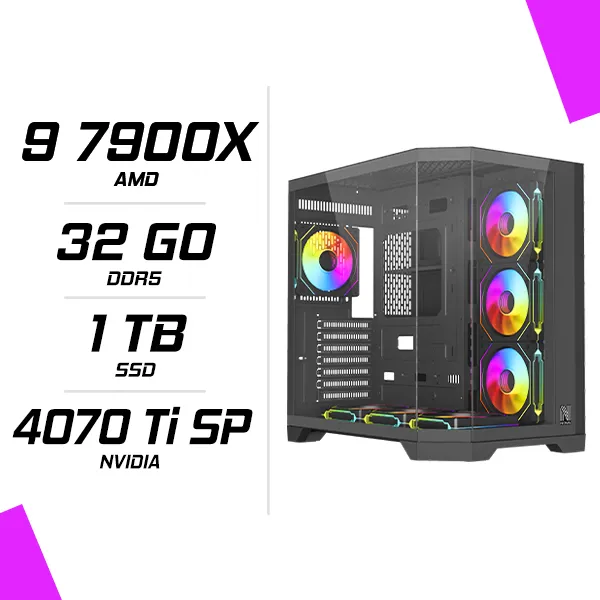 PC Gamer AMD Ryzen 9 7900X RTX 4070 Ti SUPER 16GB