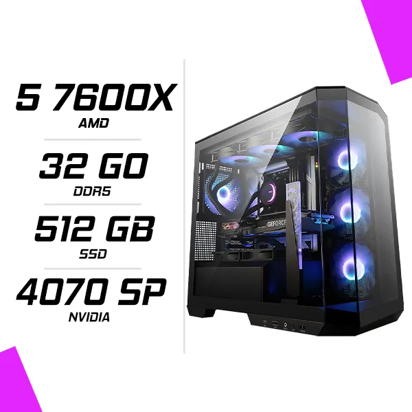 PC Gamer AMD Ryzen 5 7600X RTX 4070 SUPER 12GB