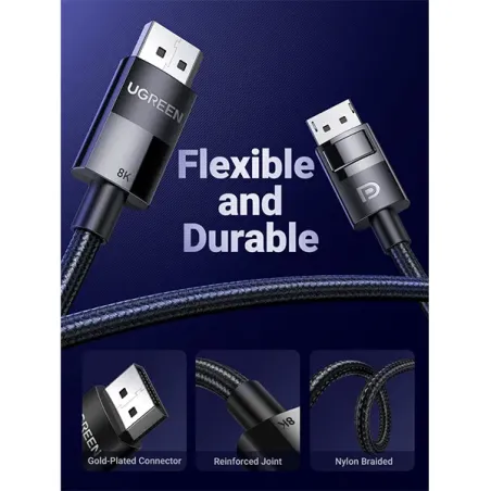 UGREEN CABLE DP 1.4 MALE TO MALE CABLE 8K 3M (80393)