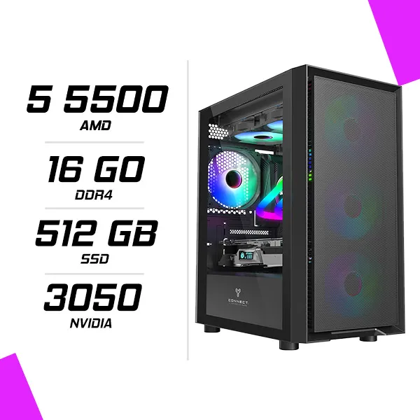 PC Gamer AMD Ryzen 5 5500 RTX 3050 6G