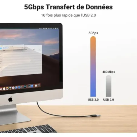 UGREEN CABLE USB 3.0 TO FEMALE USB 3.0 3M (30127)