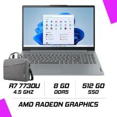 LENOVO IDEAPAD SLIM 3 15ABR8 AMD RYZEN 7 7730U/8GB DDR5/512GB SSD/15.6"/WINDOWS 11 82XM00CRFE