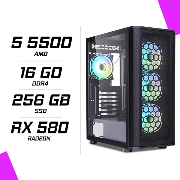 PC Gamer AMD Ryzen 5 5500 RX 580 8GB
