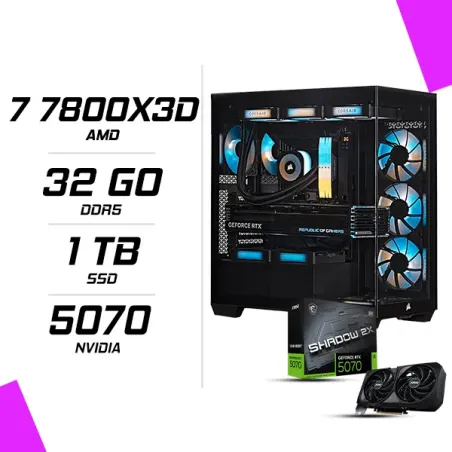 PC Gamer AMD Ryzen 7 7800X3D MSI RTX 5070 12G