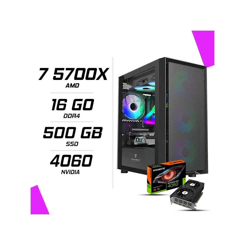 PC Gamer AMD Ryzen 7 5700X RTX 4060 8G PC Gamer AMD Ryzen 7 5700X RTX 4060 8G