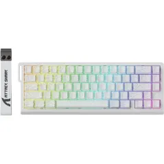 ATTACK SHARK X68 HE Blanc Contour (Magnetic Switch)