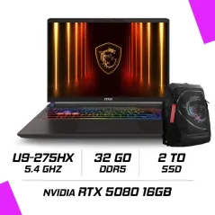 MSI VECTOR 16 HX AI A2XWIG-417MA Intel Ultra 9 275HX/32GB DDR5/2TB SSD/RTX 5080 16GB/16" (240Hz) QHD+/Win11