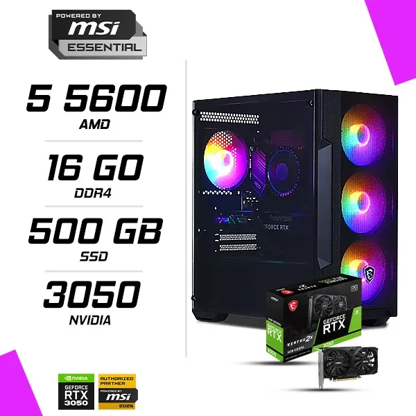PC Gamer AMD Ryzen 5 5600 RTX 3050 6G