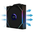 LIAN LI UNI FAN TL LCD 120 WIRELESS RGB Noir - Pack de 3