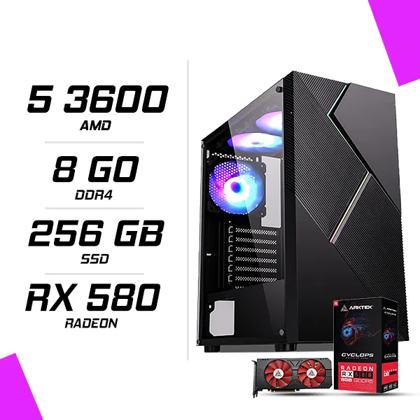 PC Gamer AMD Ryzen 5 3600 RX 580 8G