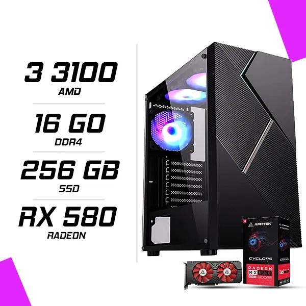 PC Gamer AMD Ryzen 3 3100 RX 580 8G