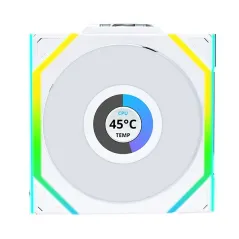 LIAN LI UNI FAN SL WIRELESS LCD 120 REVERSE BLADE Blanc