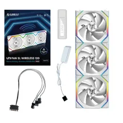 LIAN LI UNI FAN SL WIRELESS 120 REVERSE BLADE Blanc - Pack de 3