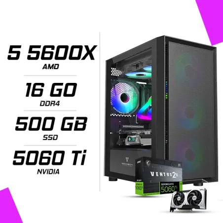 PC Gamer AMD Ryzen 5 5600X MSI RTX 5060 Ti 8G