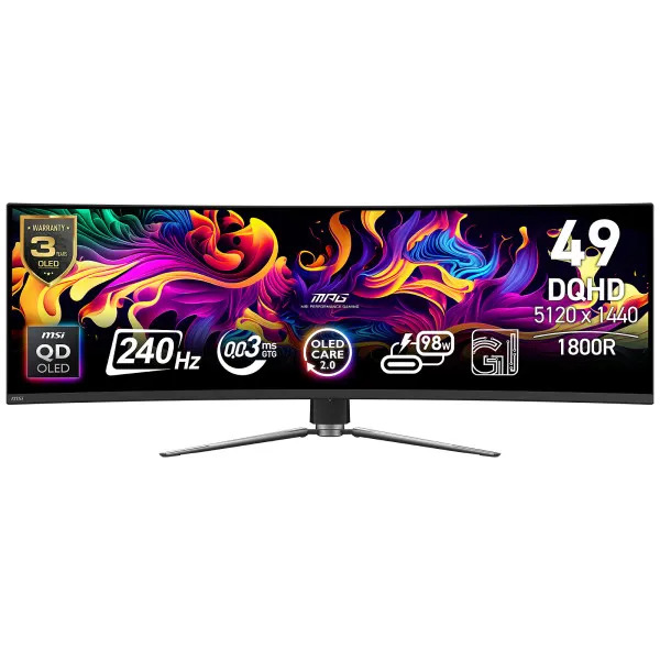 MSI MPG 491CQPX QD-OLED 49″ 240Hz 0.03ms 5K