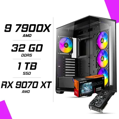 PC Gamer AMD Ryzen 9 7900X RX 9070 XT 16G