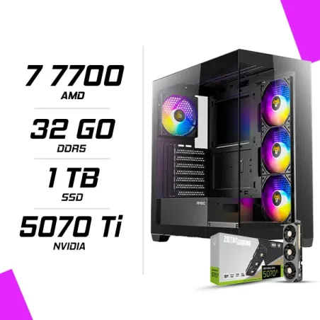 PC Gamer AMD Ryzen 7 7700 RTX 5070 Ti 16G