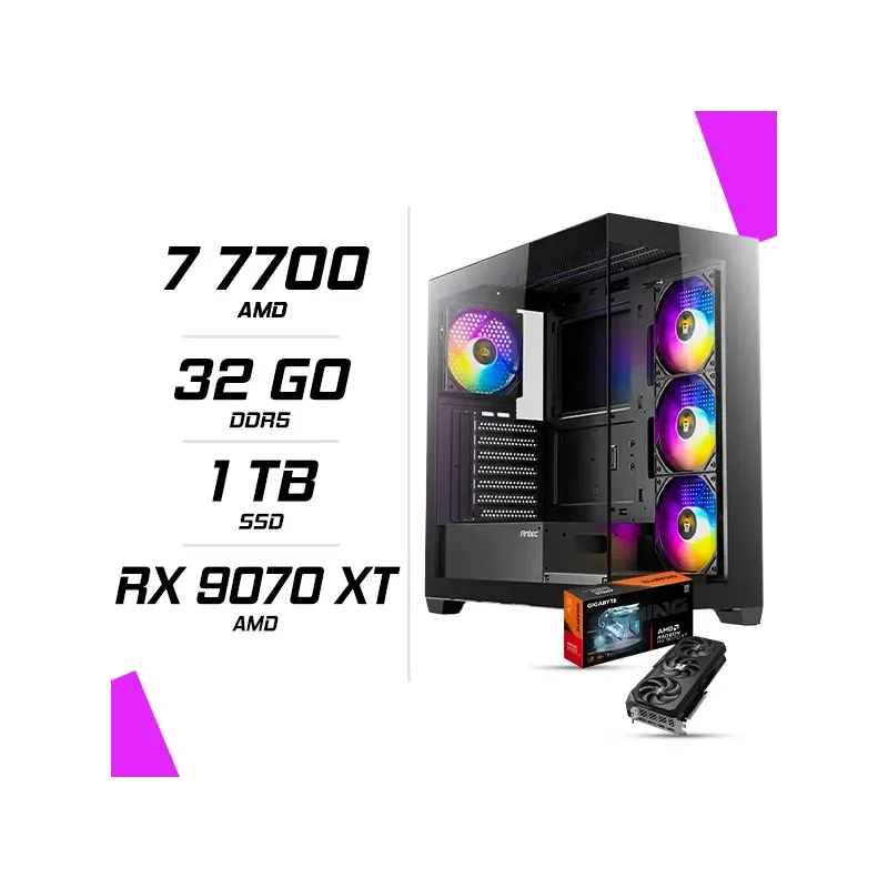 PC Gamer AMD Ryzen 7 7700 RX 9070 XT 16G PC Gamer AMD Ryzen 7 7700 RX 9070 XT 16G