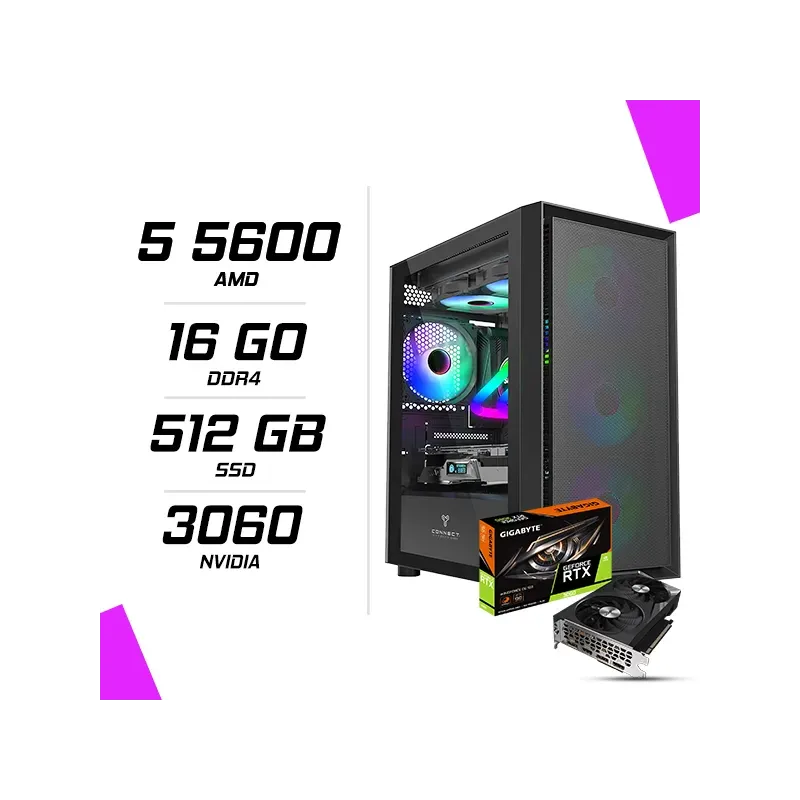PC Gamer AMD Ryzen 5 5600 RTX 3060 12G PC Gamer AMD Ryzen 5 5600 RTX 3060 12G