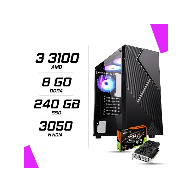 PC Gamer AMD Ryzen 3 3100 RTX 3050 6G PC Gamer AMD Ryzen 3 3100 RTX 3050 6G