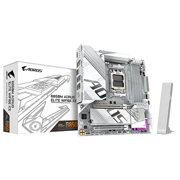 GIGABYTE B850M AORUS ELITE WIFI6E ICE