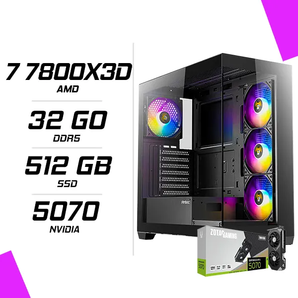 PC Gamer AMD Ryzen 7 7800X3D RTX 5070 12G