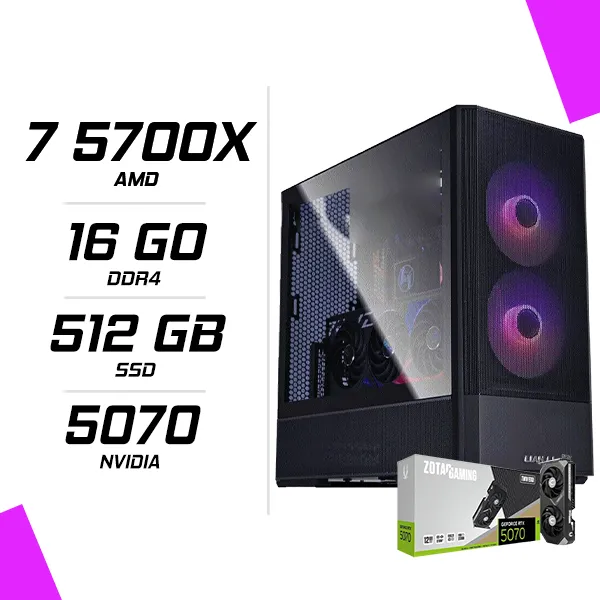 PC Gamer AMD Ryzen 7 5700X RTX 5070 12G