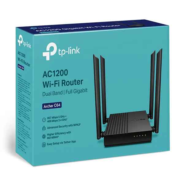 TP-Link Routeur AC1200 Dual-Band Wi-Fi 400 Mbps (ARCHERC64)