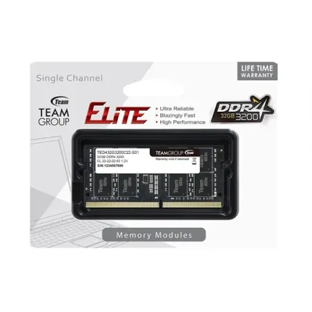 TEAMGROUP ELITE SO-DIMM 32GB (1X32GB) DDR4 3200Mhz CL22