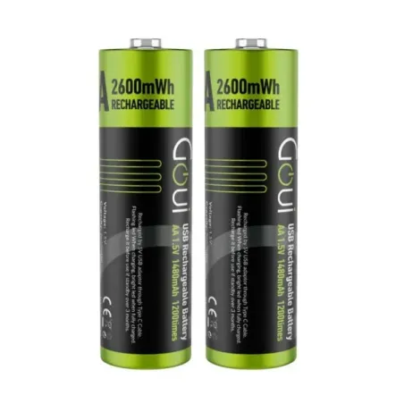 GOUI PILE RECHARGEABLE AA BATTERIE (2PCS) Noir
