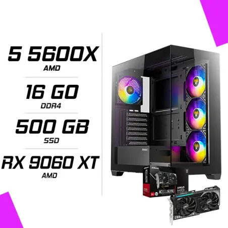 PC Gamer AMD Ryzen 5 5600X RX 9060 XT 8G