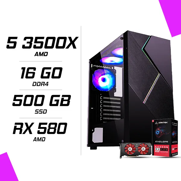 PC Gamer AMD Ryzen 5 3500X RX 580 8GB