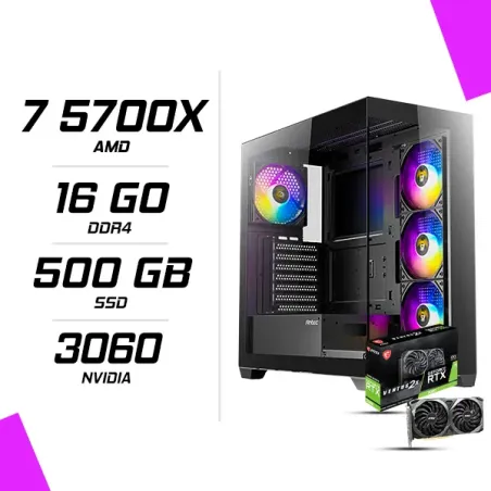 PC Gamer AMD Ryzen 7 5700X MSI RTX 3060 12G