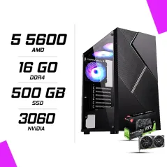 PC Gamer AMD Ryzen 5 5600 MSI RTX 3060 12G