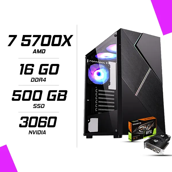 PC Gamer AMD Ryzen 7 5700X RTX 3060 12G