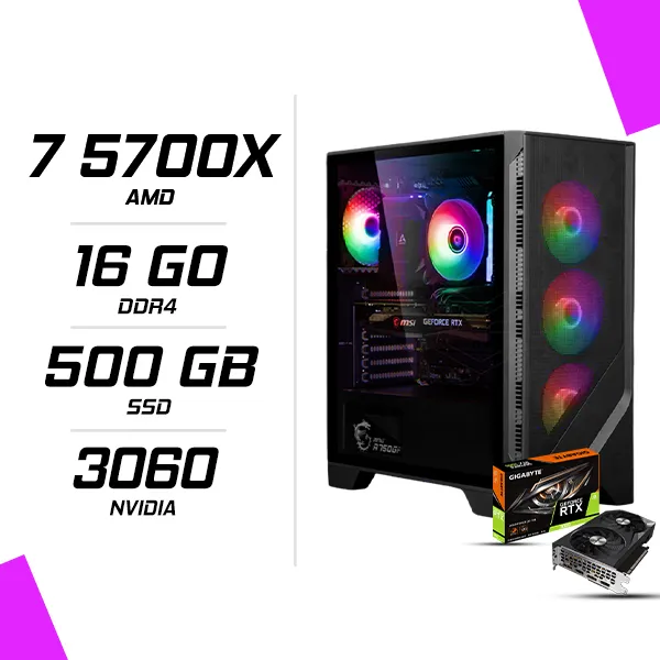PC Gamer AMD Ryzen 7 5700X RTX 3060 12G