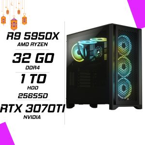 PC Gamer Amd Ryzen 9 5950X Rtx 3070TI prix maroc marrakech