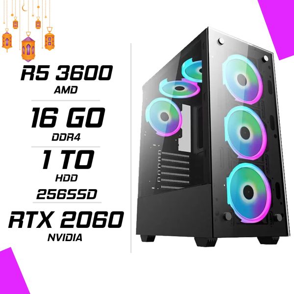 PC Gamer Rabat Ryzen 5 3600 RTX 2060 prix – Next Level PC Maroc