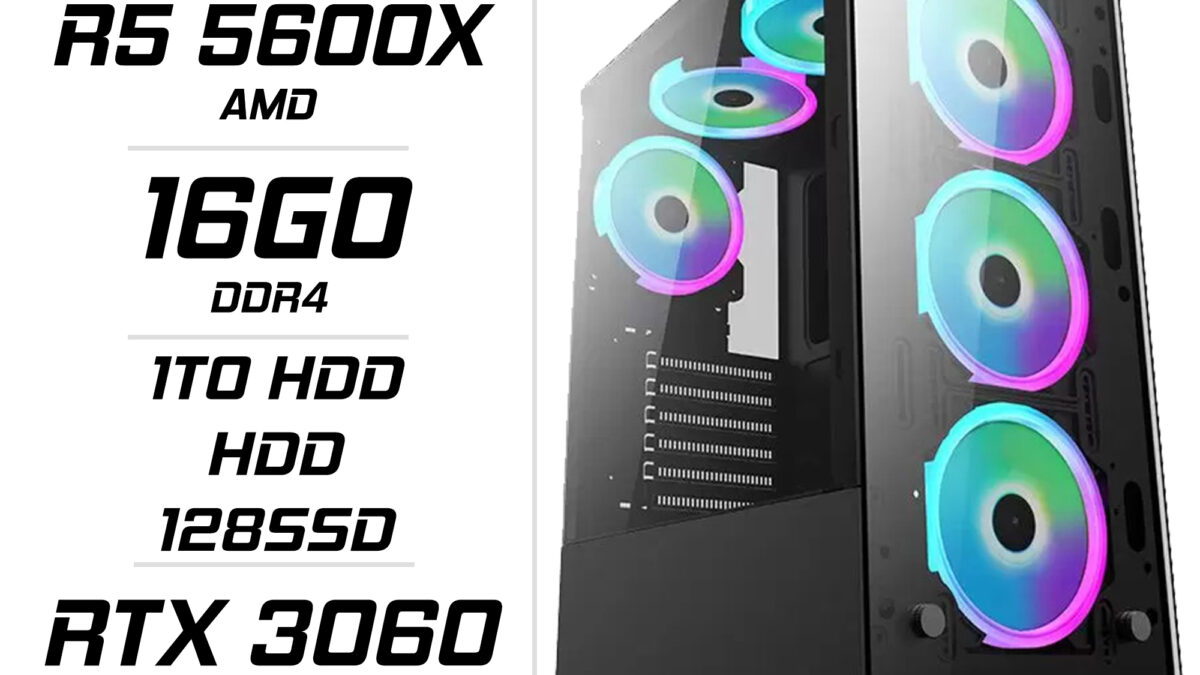 PC Gamer Maroc – PC Gamer Techspace R5 5600 + RTX 3060 Prix Maroc 