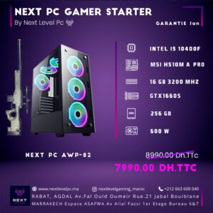 Next PC AWP-82 Gamer intel i5-10400f GTX1660S prix maroc marrakech rabat casa