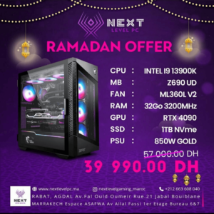 PC Gamer Intel i9 13900K RTX 4090 Prix Maroc Marrakech Rabat