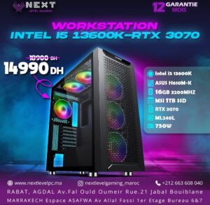 PC Gamer Intel I5 13600K RTX 3070 Prix Maroc Marrakech Rabat