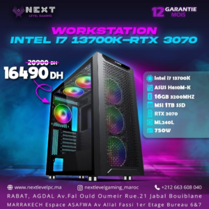 PC Gamer Intel I7 13700K RTX 3070 Prix Maroc Marrakech Rabat