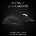 Souris Logitech G Pro X Superlight Wireless (Noir) Prix Maroc Marrakech Rabat Casa