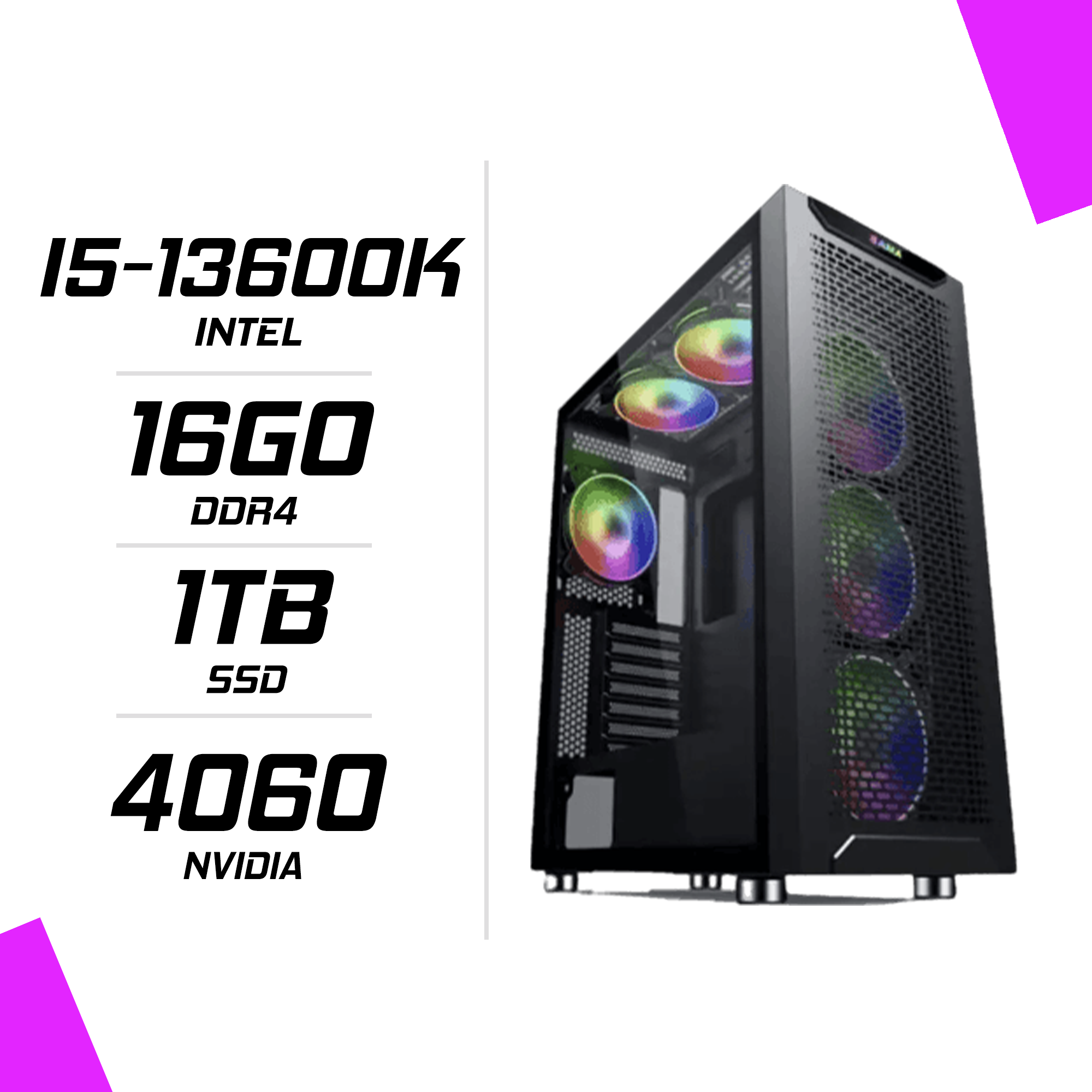 PC Gamer Intel I5 13600K RTX 4060 – Next Level PC Maroc