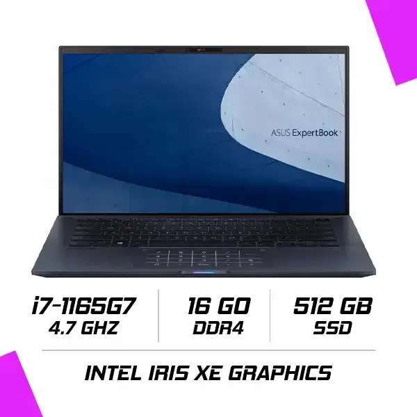 PC Portable Asus ExpertBook B9 B9400CEA-KC1203 i7-1165G716GB DDR4512GB SSDIntel Iris Xe14 FHD Prix Maroc Marrakech Rabat Casa